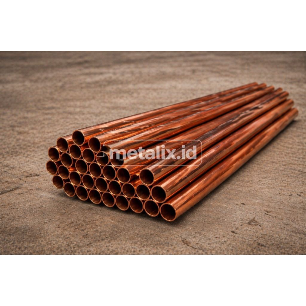 Pipa tembaga tebal 0,8mm doameter 5/8 inch panjang 100mm