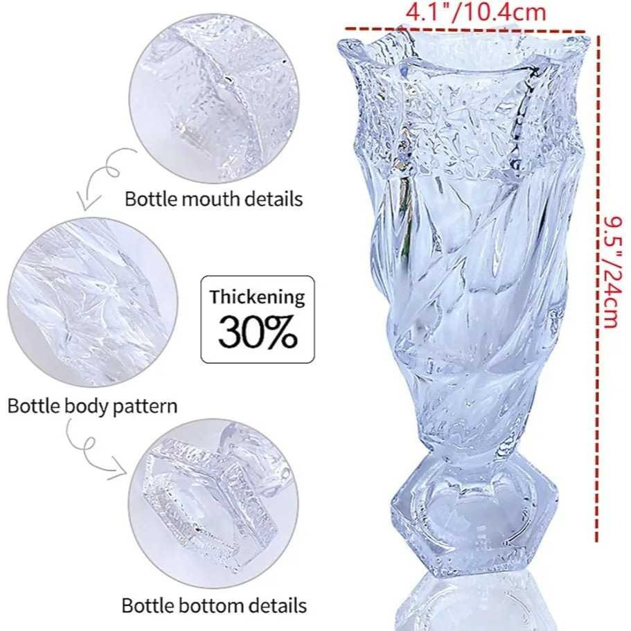 Vas Bunga Kaca Kristal Luxury Aestetic / Vas Aesthetic Mewah Premium / Dekorasi Meja Tamu & Meja Mak