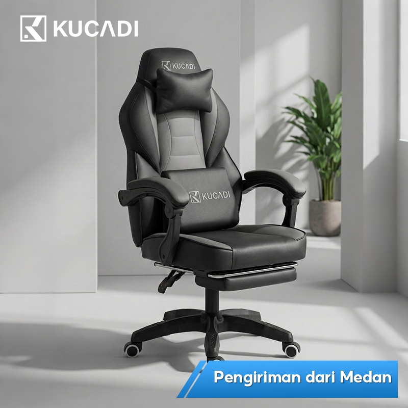 KUCADI [Pengiriman Dari Medan ] Gaming Chair Kursi Kantor Kursi Kerja Kursi Belajar Kursi Santai Kur