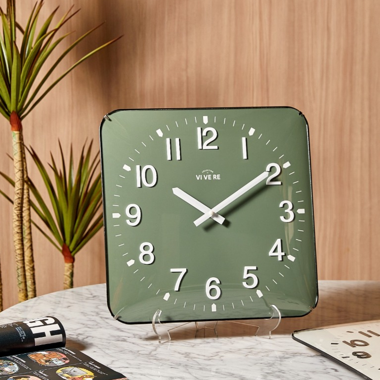 VIVERE Jam Dinding Sora Square Grey