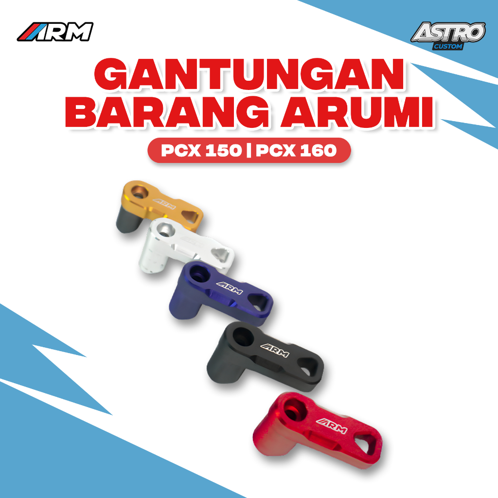 Gantungan Barang Cantolan Motor PCX 150/160 ARM Hook FULL CNC ARM Arumi