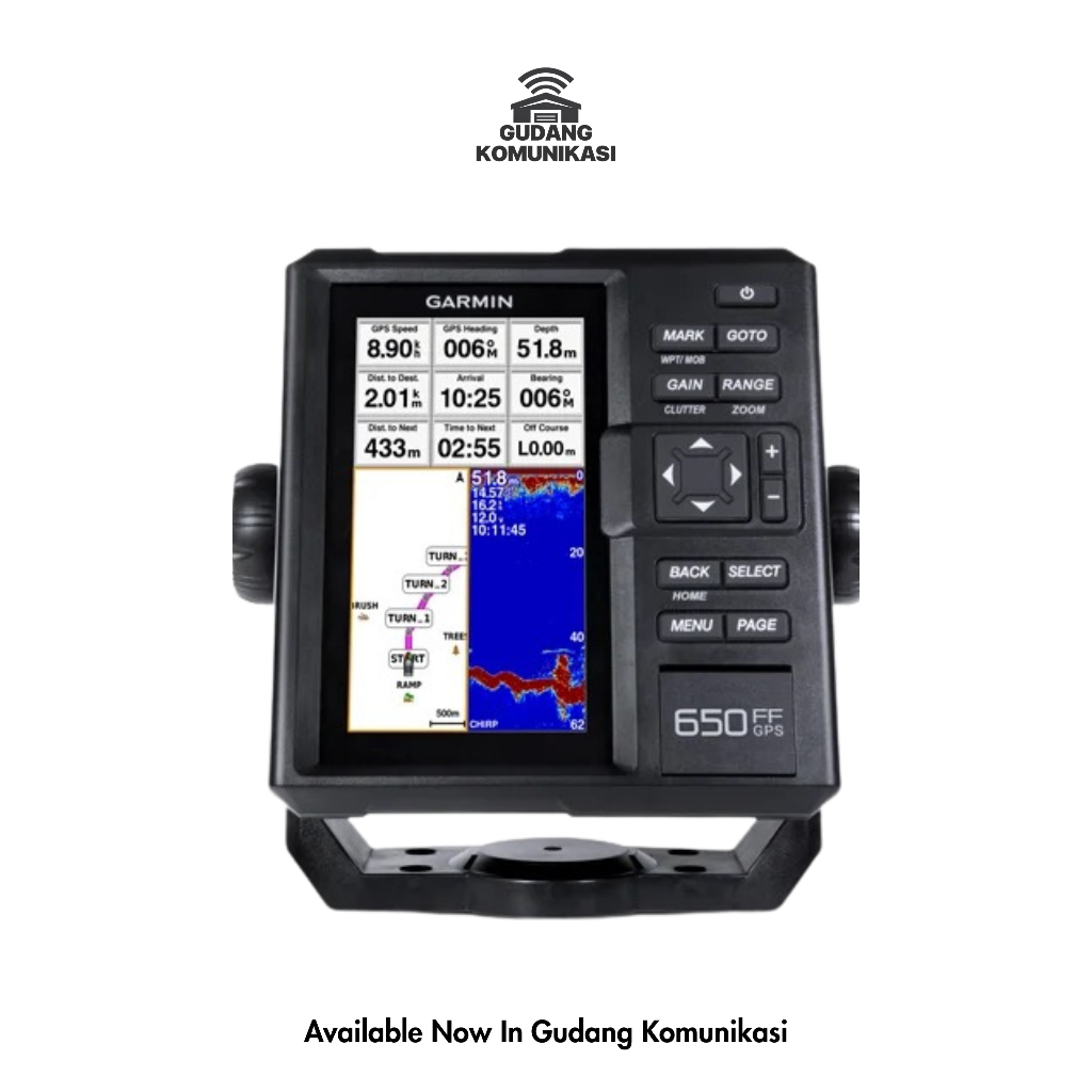 Garmin FF 650 GPS Unit Only – Garmin Fishfinder 650 GPS Marine Original Garansi Resmi TAM 2 Tahun FF