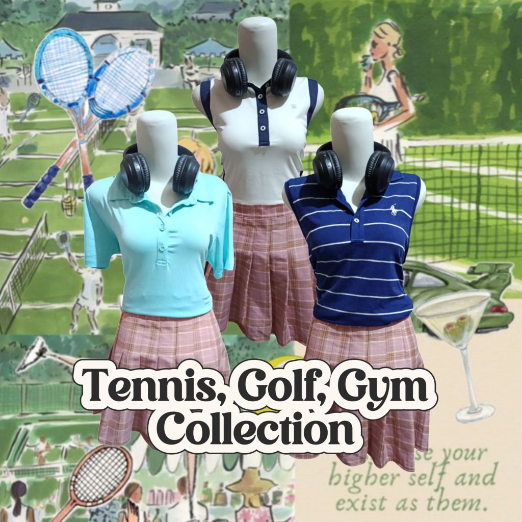 (BACA DESKRIPSI) Tennis Golf Gym Set - Preppy Aesthetic | Sports Collection #GolfCore #Preppy