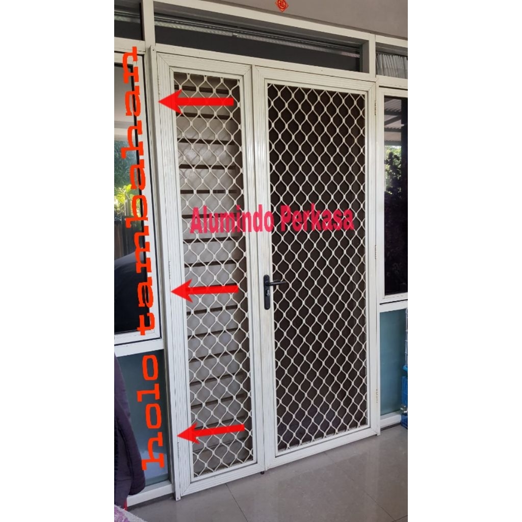 pintu expanda aluminium kawat nyamuk / pintu expanda / pintu kawat nyamuk / pintu kawat nyamuk murah