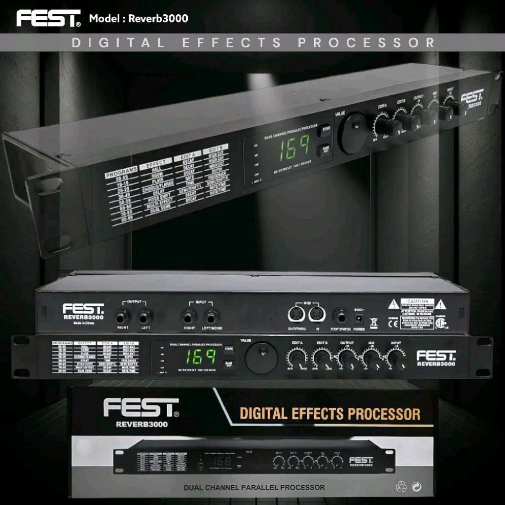 Effect Vokal Fest Reverb 3000 Original FEST Reverb3000