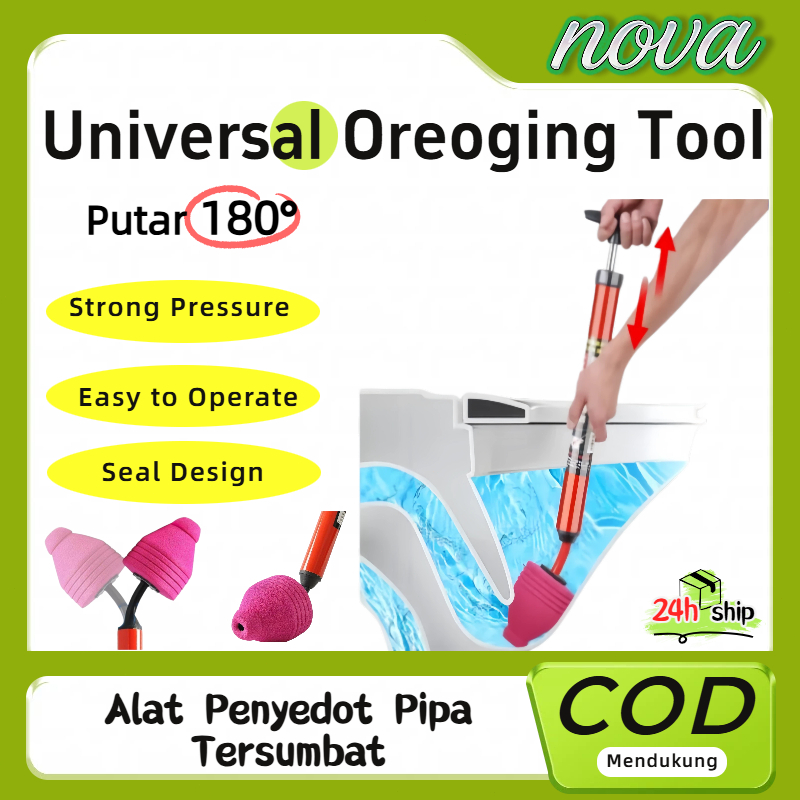 Plunger Pompa WC Alat Pompa Pipa Tersumbat plunger pump Kleaner Kop Sedot WC Kloset