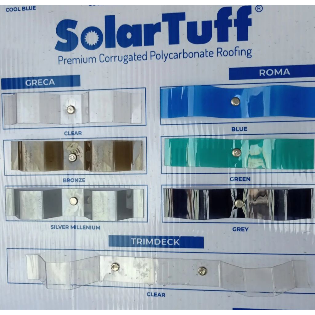 Solartuff Trimdeck atap gelombang clear/lembar /Atap gelombang Solartuff Trimdeck clear/lembar