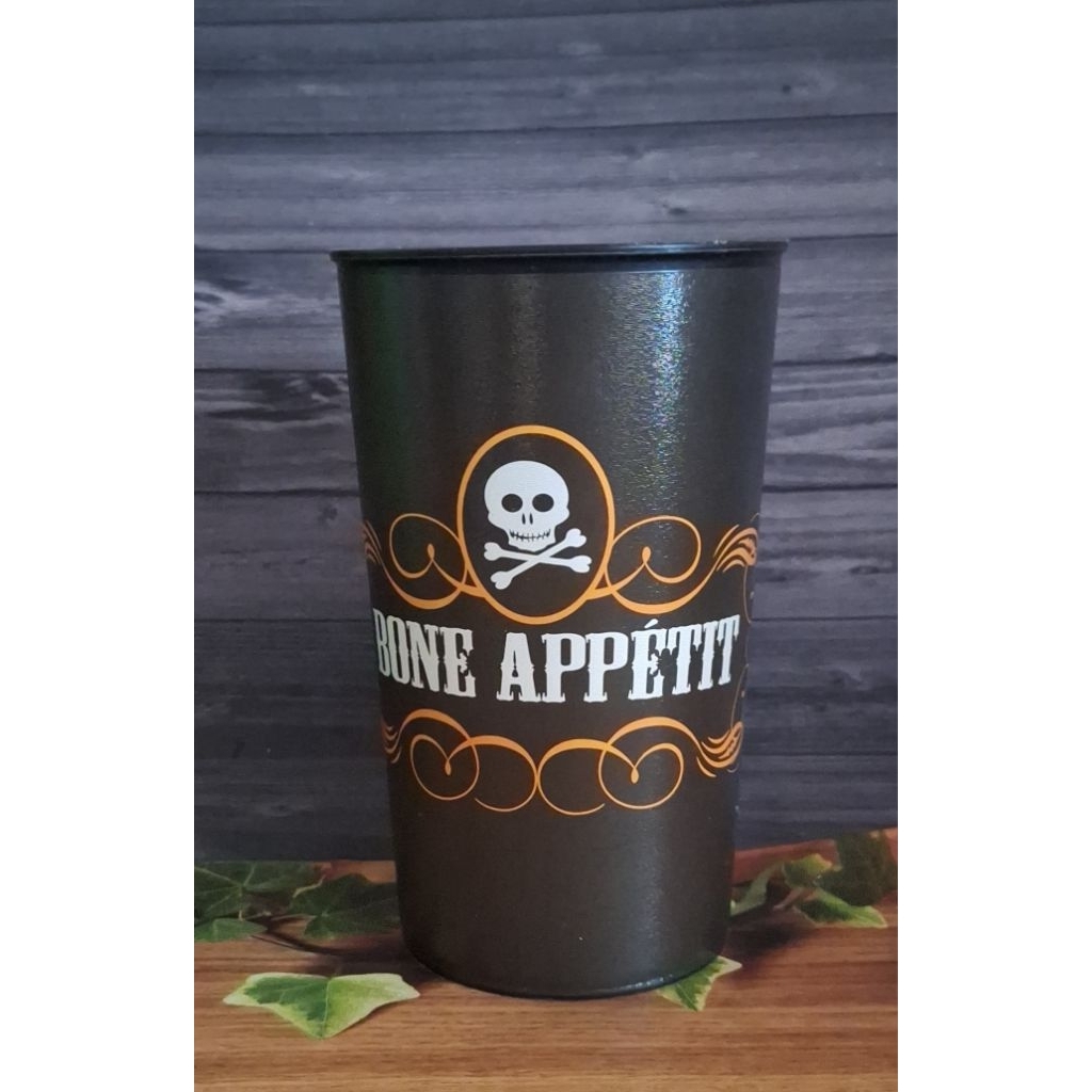 gelas bone appetite, souvenir mug, gelas motif tengkorak
