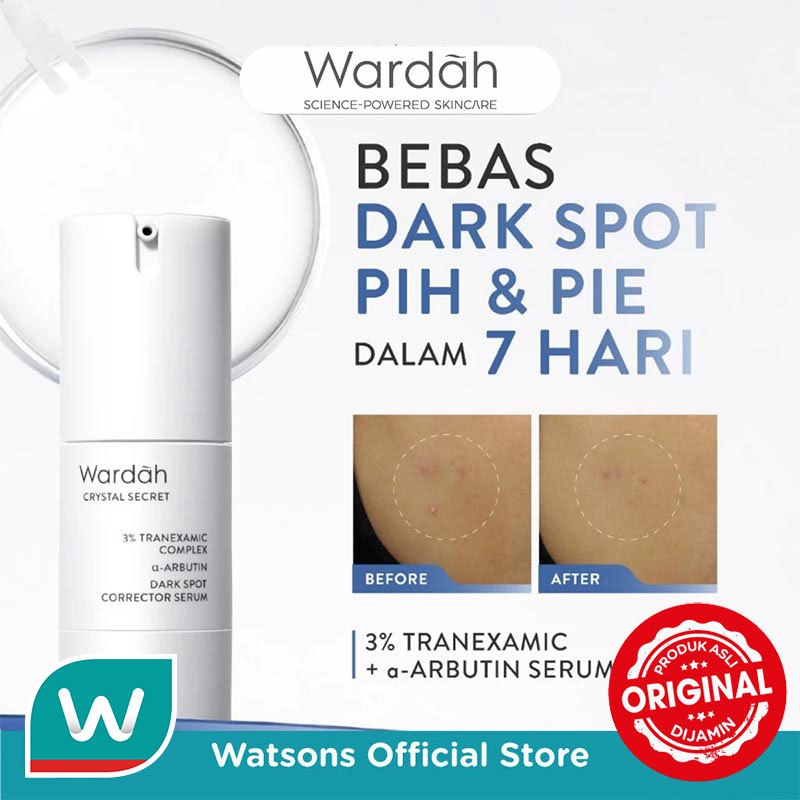 Wardah 3% Tranexamic Acid + Alpha Arbutin Crystal Secret Dark Spot Brightening Serum 20 ml - Serum u