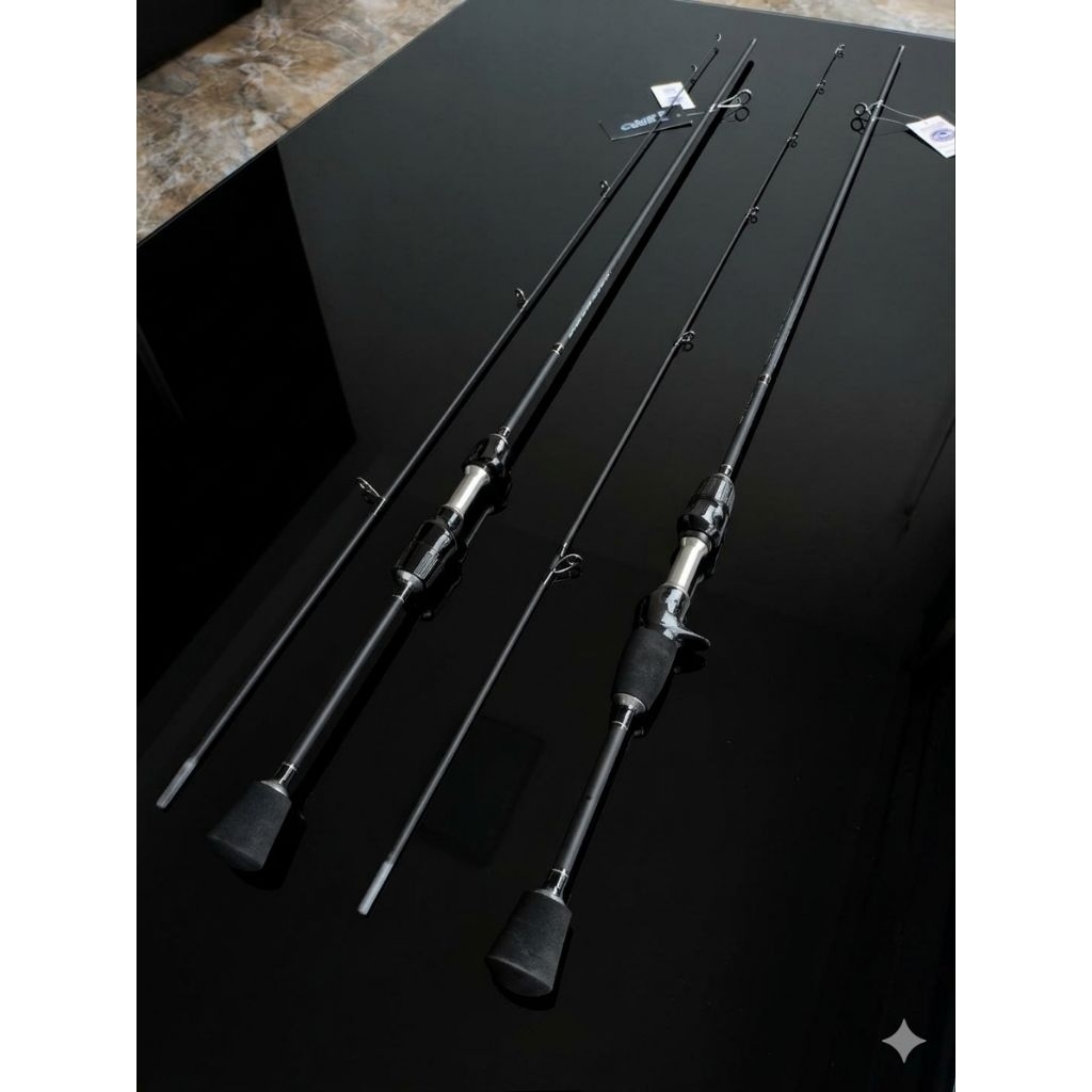 joran casting Zorro Black(carbon solid padat)casting-spining size180cm-lbs 2-8
