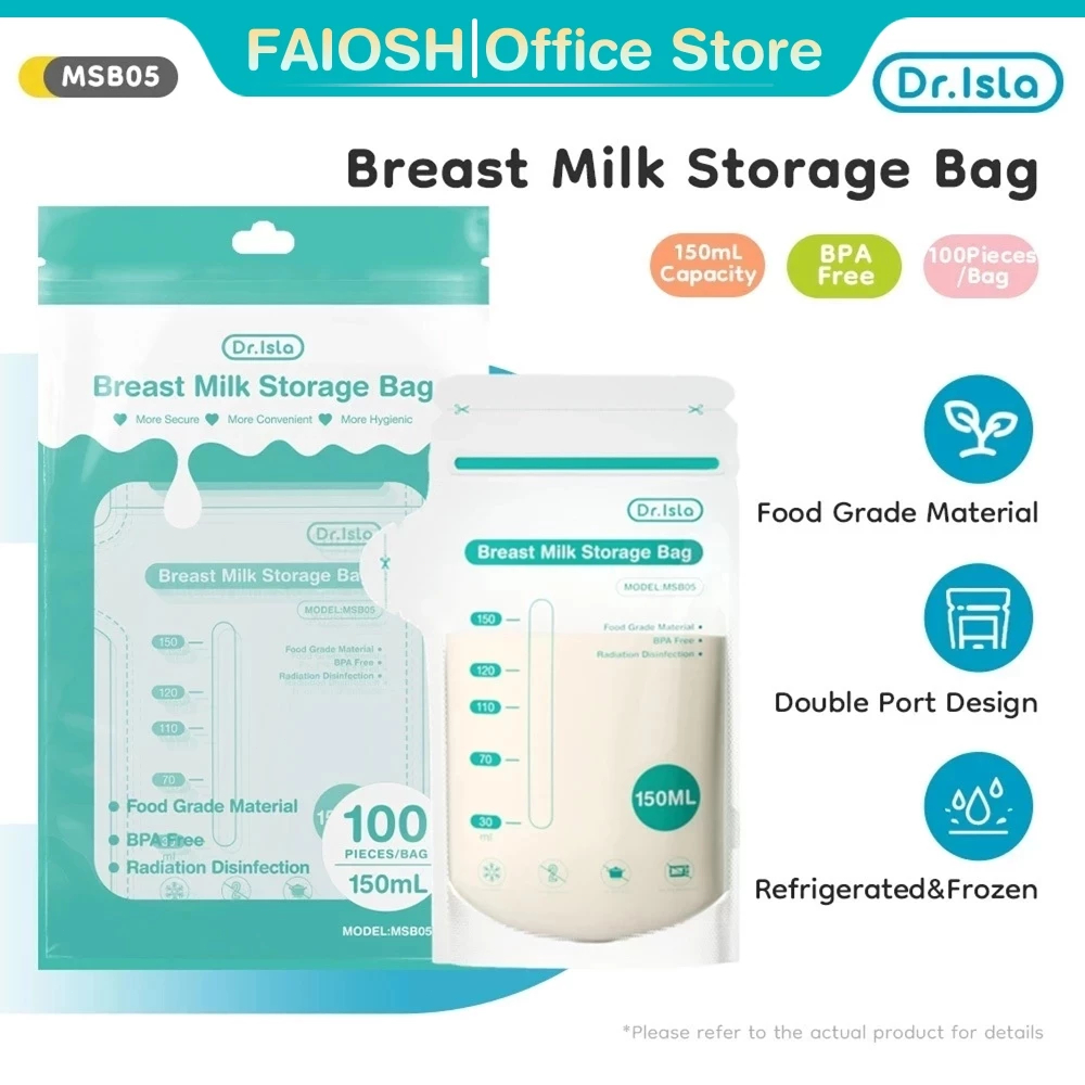 Dr.isla MSB05 Kantong ASI 150ml 10Pcs Penampung Asi Plastik Asi Kantong Susu Bpa Free Sekali Pakai B