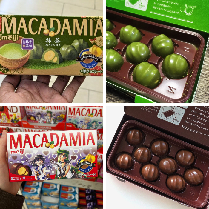 Meiji Macadamia Chocolate – Varian Matcha /Chocolate  Sailor Moon Edition