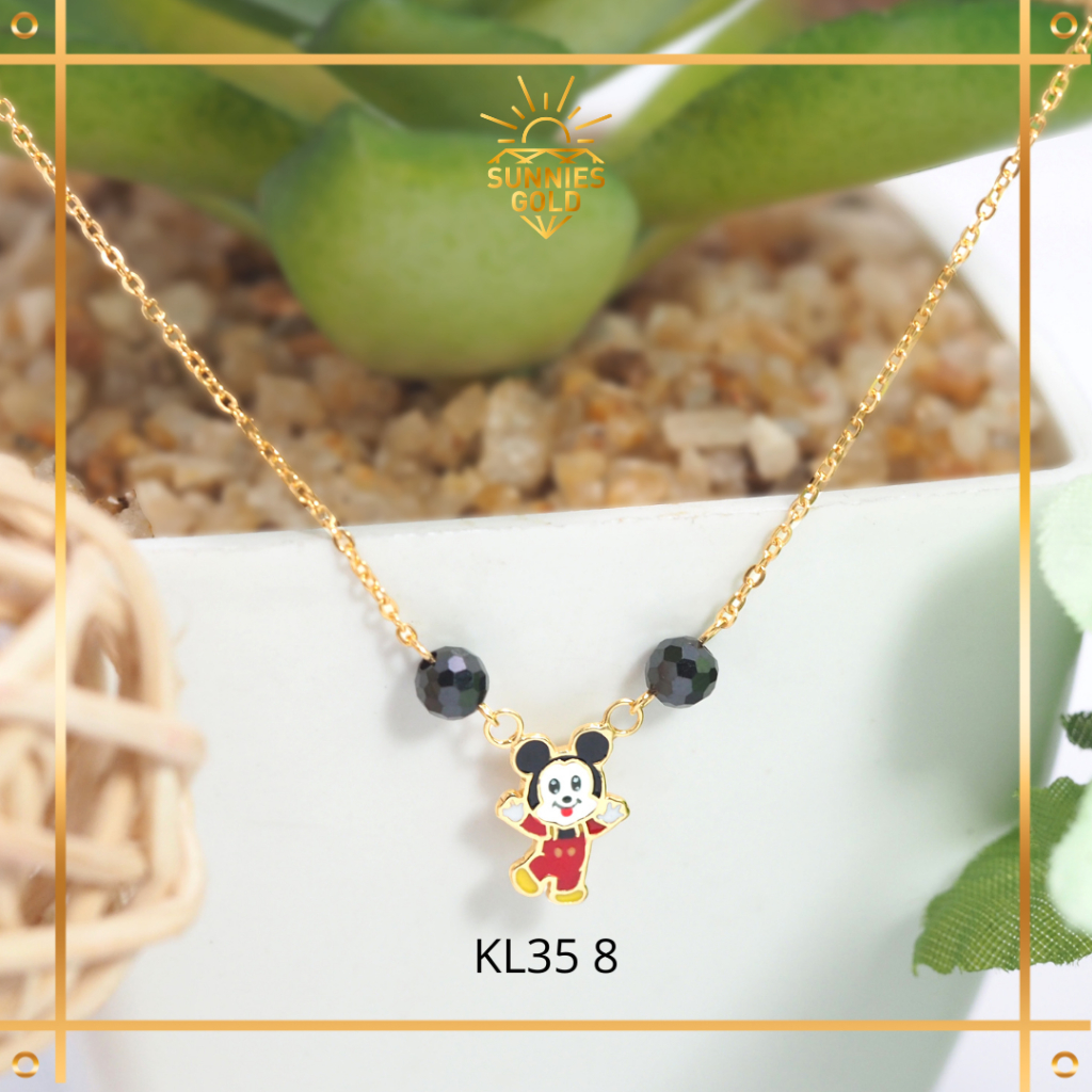 KALUNG ANAK EMAS MICKEY KADAR 6K 8K 16K KALUNG ANAK EMAS ASLI TERBARU - KL35 8