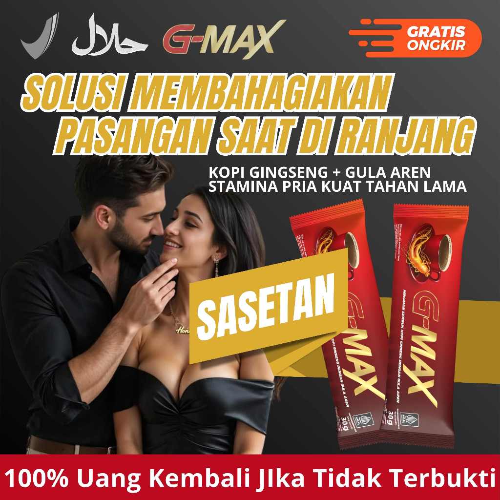 KOPI GINGSENG G MAX 1 SASET PRIA PRIMA STAMINA MAXIMAL HALAL BPOM
