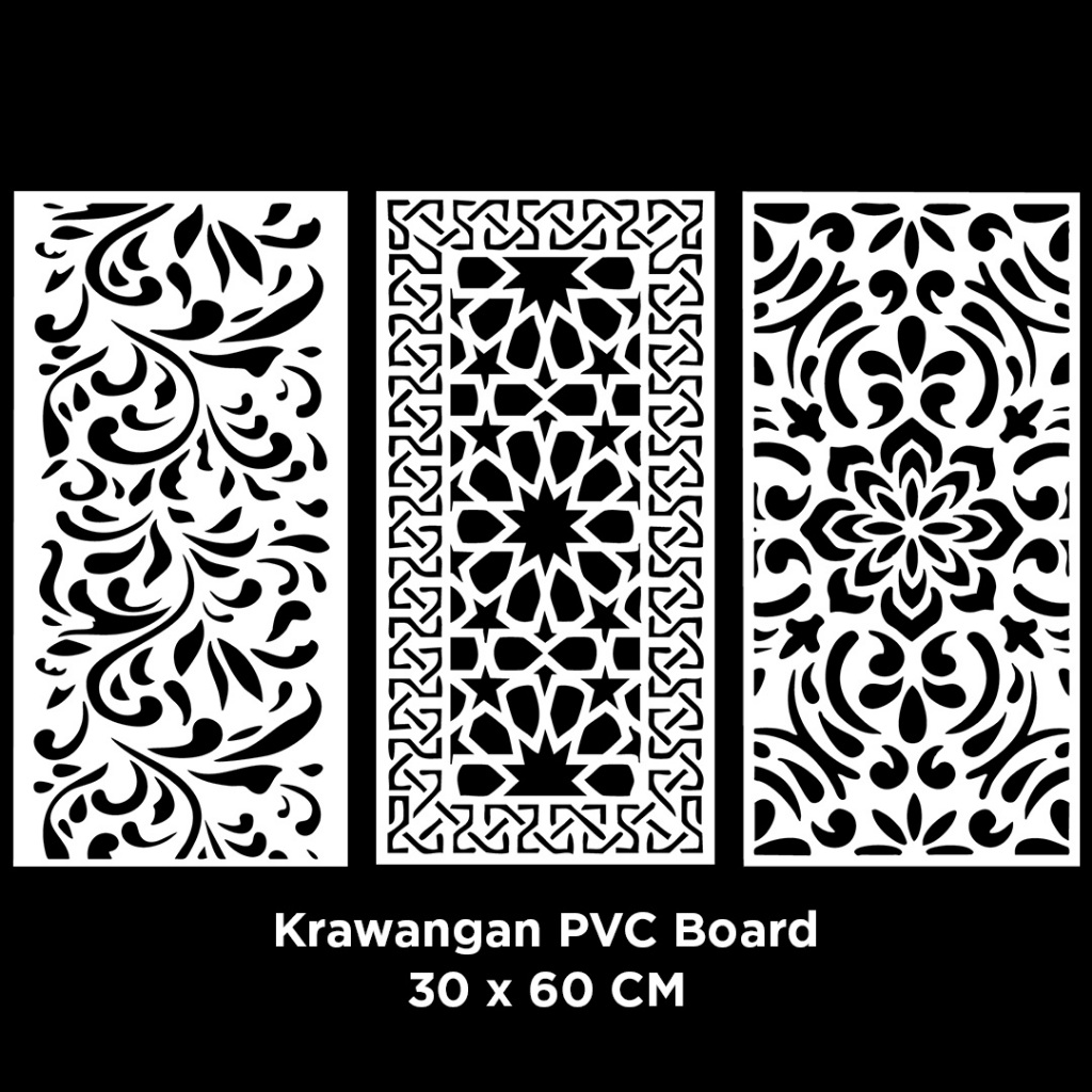 KRAWANGAN PVC BOARD / ORNAMEN PVC FOAM BOARD TEBAL 5MM /PARTISI
