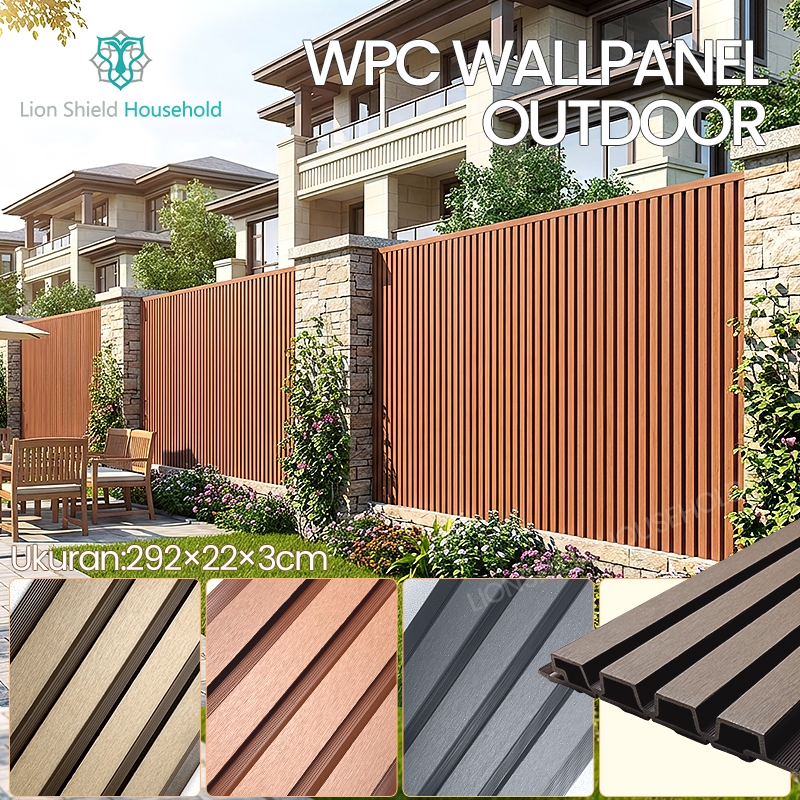 Wood WPC Wall Panel Outdoor 2.92Meter*22Cm | Panel Dinding WPC Kayu Luar Ruang 2.92m x 22cm Tebal 30