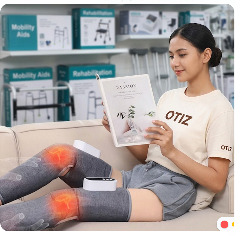 1 pasang Alat Pijat Kaki Elektrik Air Compression 360° | Pijat Betis Lutut Paha + Getar & Panas | Le