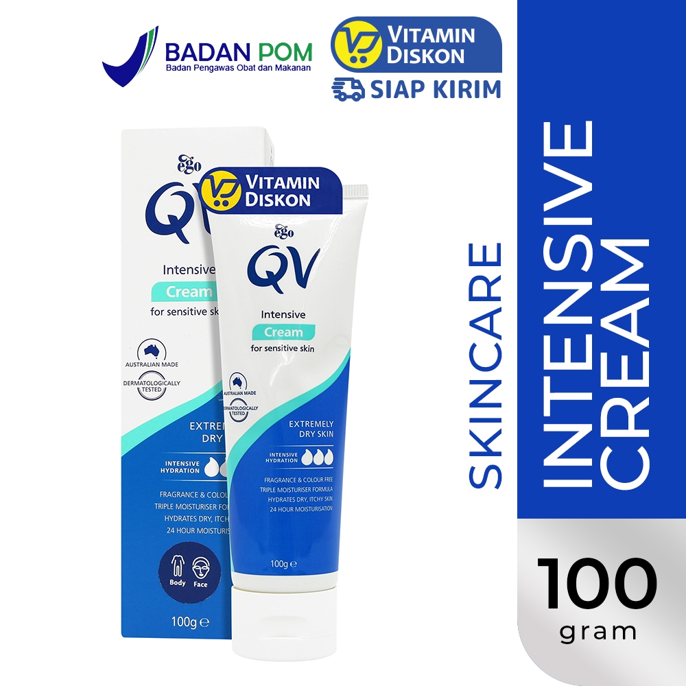 QV INTENSIVE CREAM 100GR BPOM | melembapkan kulit, pelindung kulit, kulit sensitive dan eczema-prone
