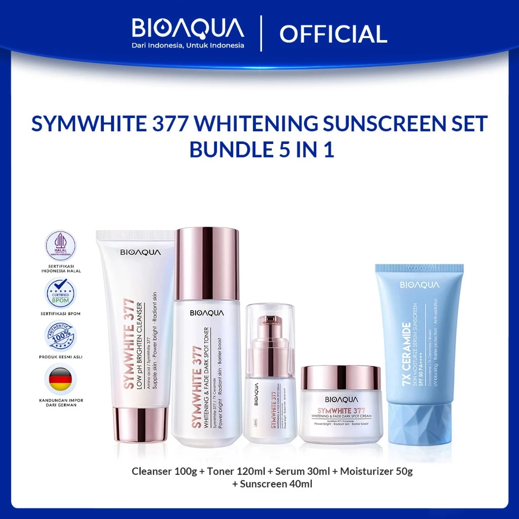 BIOAQUA Symwhite 377 Whitening With Sunscreen Sunblock Wajah Moisturizer Cream / Toner Wajah Glowing