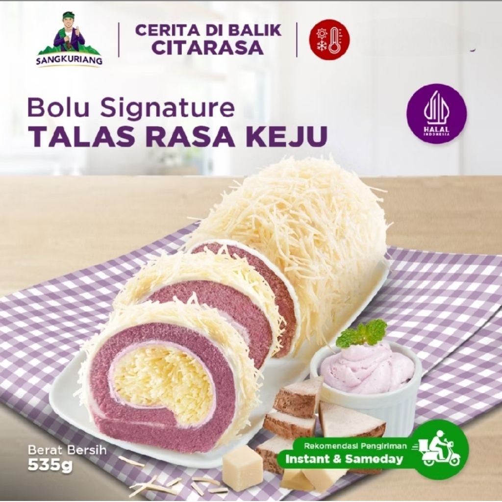 Bolu Gulung Signature Talas Keju Sangkuriang
