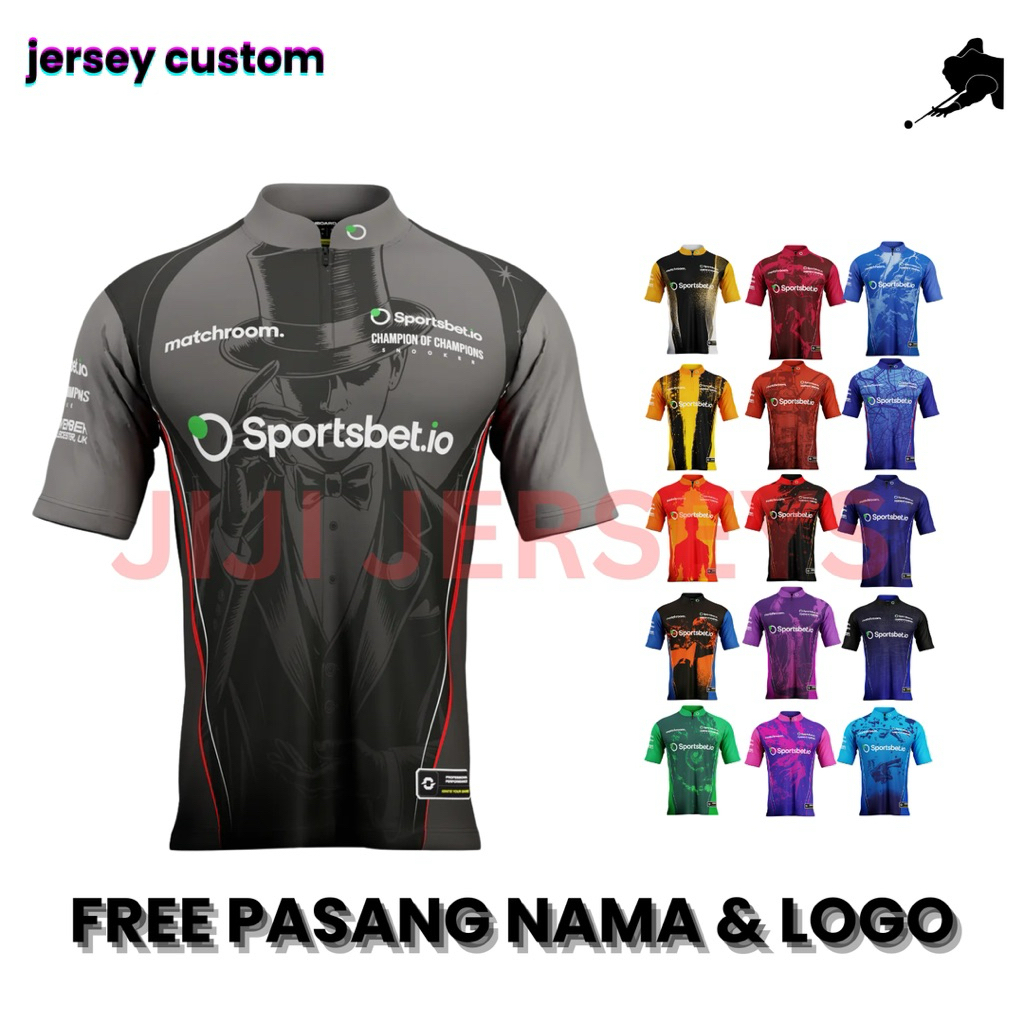 JERSEY BILLIARD CUSTOM SUKA SUKA JERSEY FULL PRINTING SUBLIMASI BAJU JERSEY BILLIARD PRIA WANITA UNI