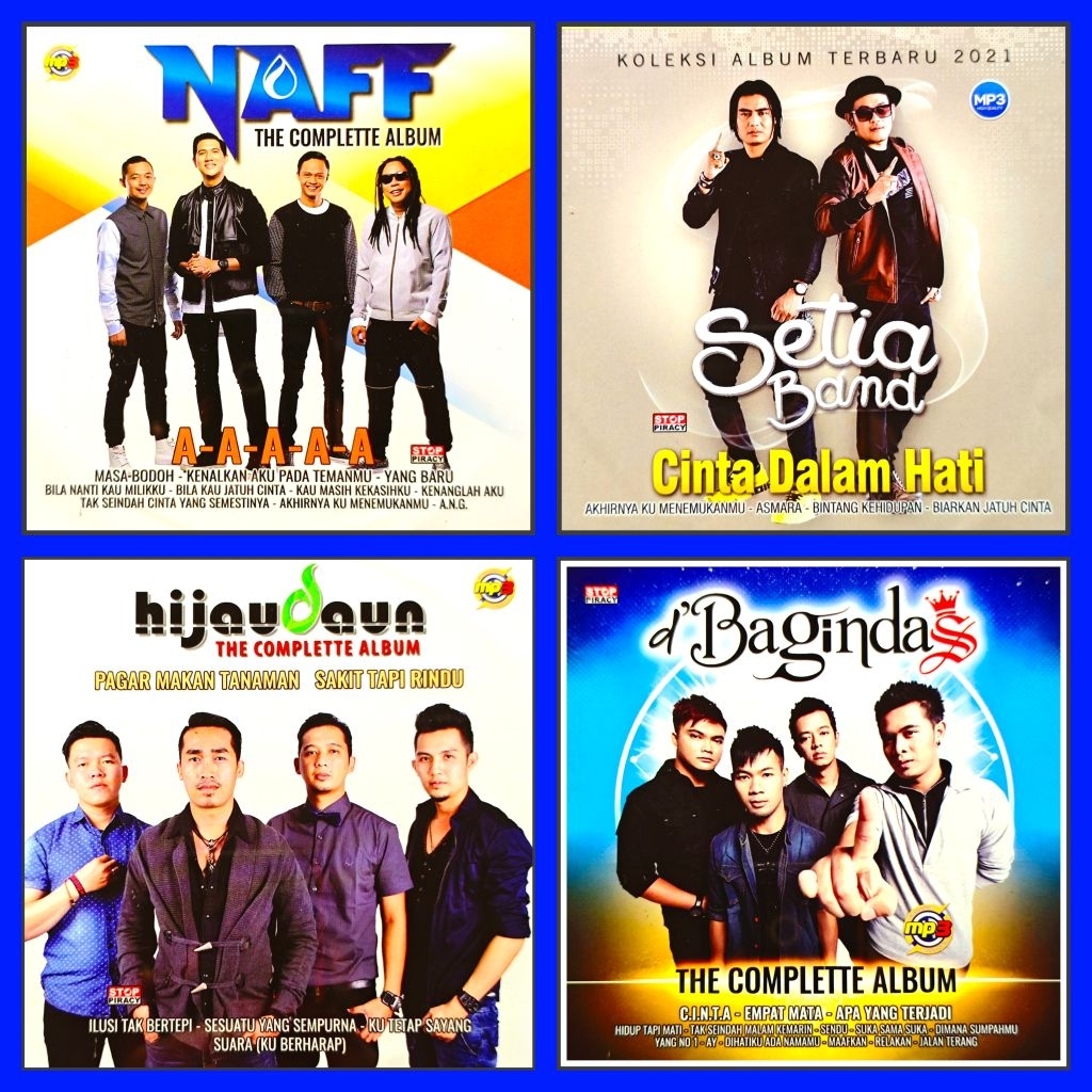 Kaset MP3 Audio Lagu Pop Naff - Setia Band - Hijau Daun - D'Bagindas Album Edisi Pilihan