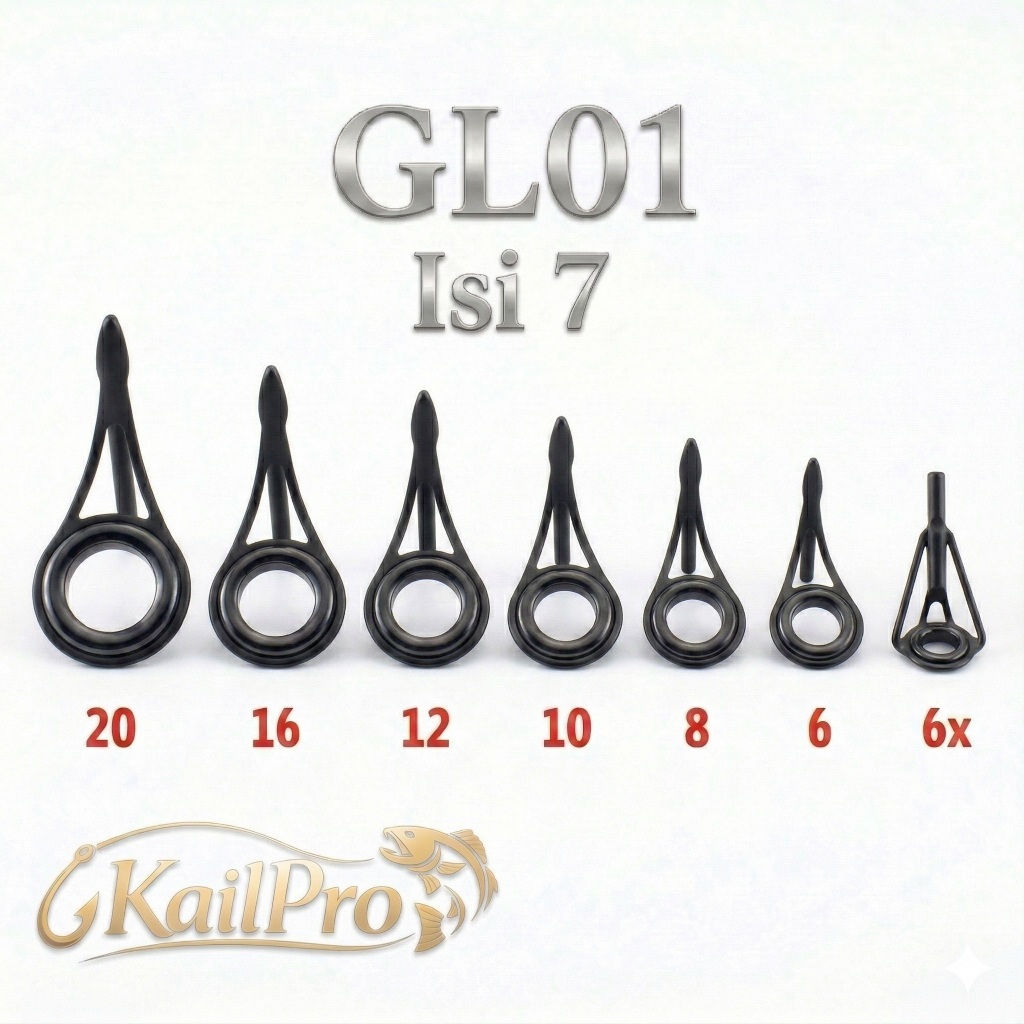 Ring Guide Joran Pancing Galatama GL01 Hitam - Kolongan Keramik Anti Karat