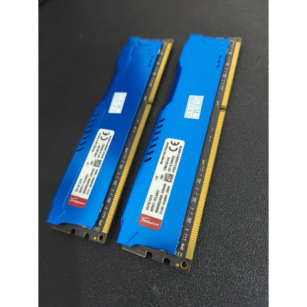 kingston fury hyperx ram ddr3 16gb 1600mhz 2x8gb second/bekas