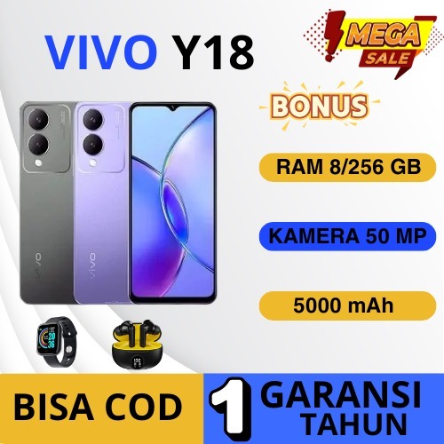 HP vivo Y18 5G RAM 6/128|8/256 GB Smartphone murah 99%BARU Garansi 12 bulan