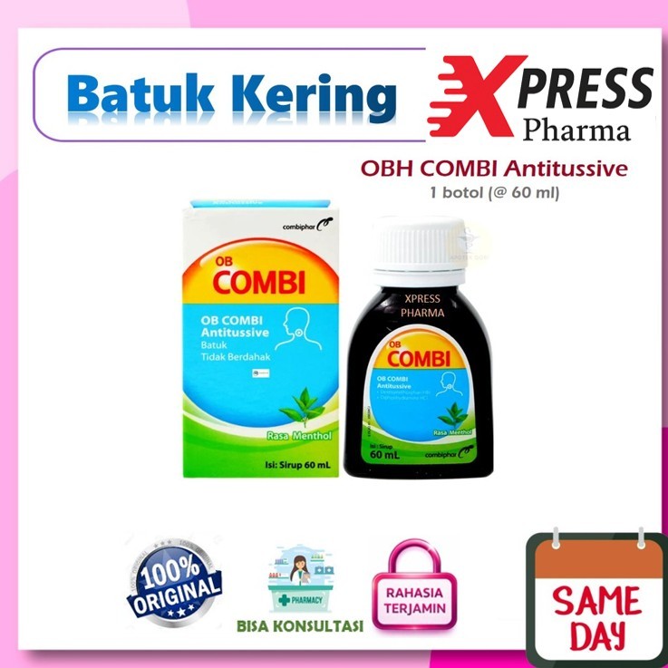 XPRESS  OBH COMBI ANTITUSSIF BIRU 60 ml batuk kering antitusif atitusif antitusive antitusiv attitus
