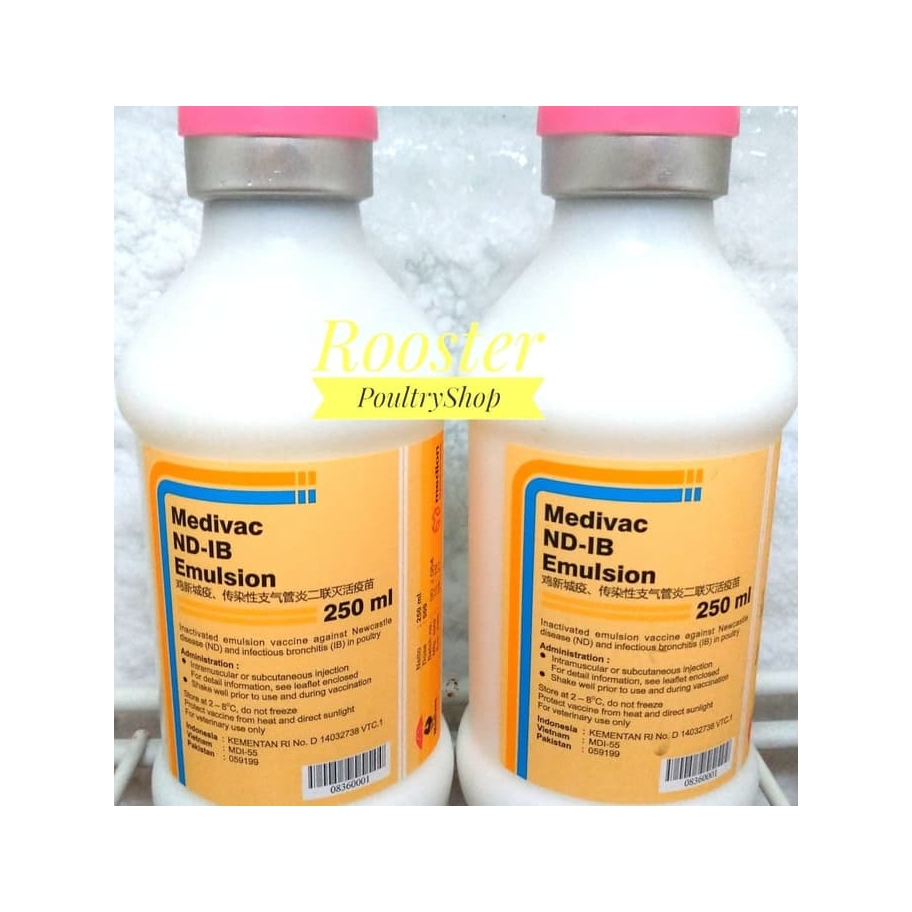 Vaksinasi Vaksin ND IB EMULSION Kemasan 50 / 25 / 5 ML