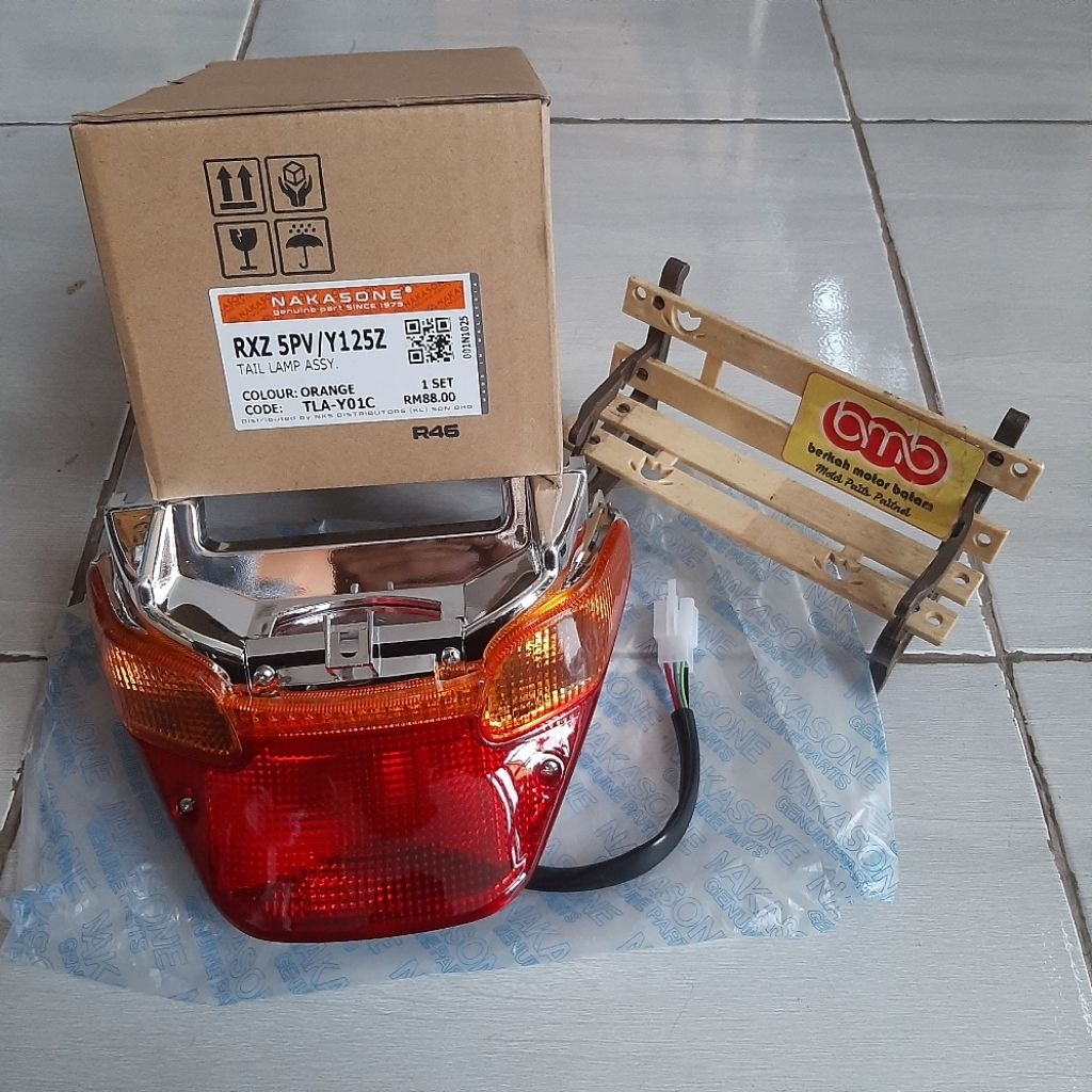Yamaha 125Z RXZ Catalyzer lampu stop lampu belakang merah orange