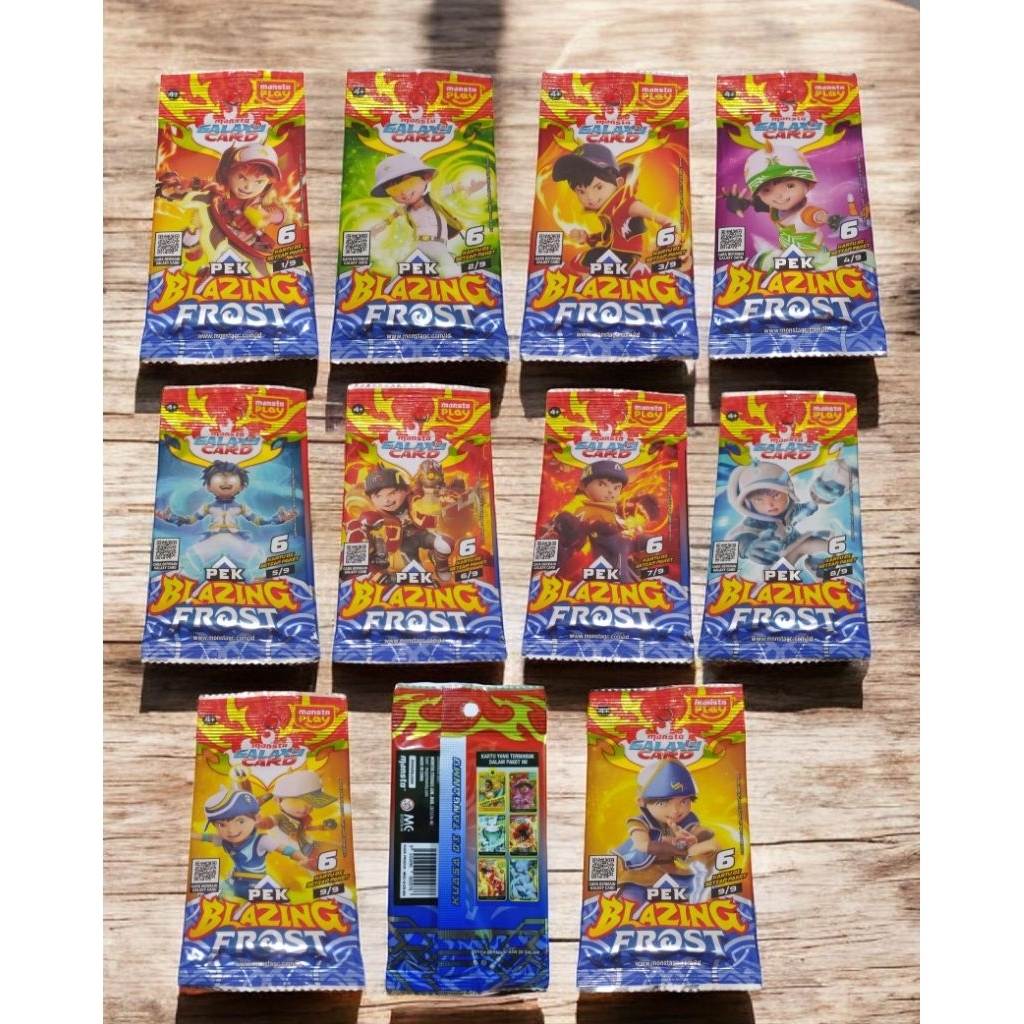 Promo Monsta Galaxy Card Terbaru Pek Blazing Frost/ Kartu BoBoiBoy Nova/Solar/ Blaze/ Sori/ Beliung/