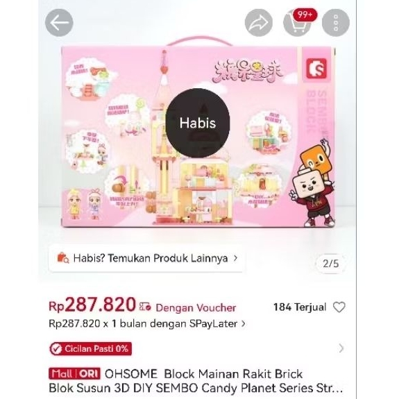Kado Istana Castle Ulang Tahun Pertama Kado Istimewa anak Perempuan Girl Gift Ideas Sembo Block Bisa