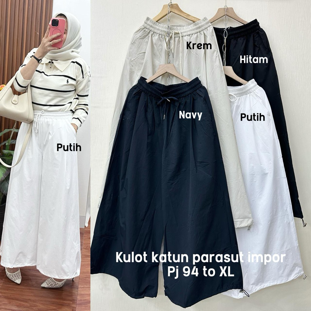 celana serut katun parasut London girl