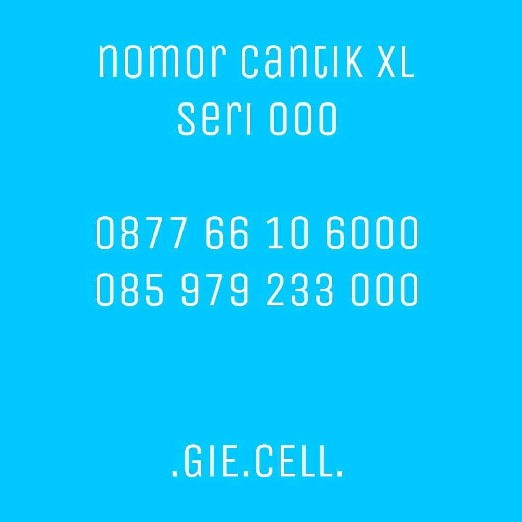 Nomor Cantik XL seri 000