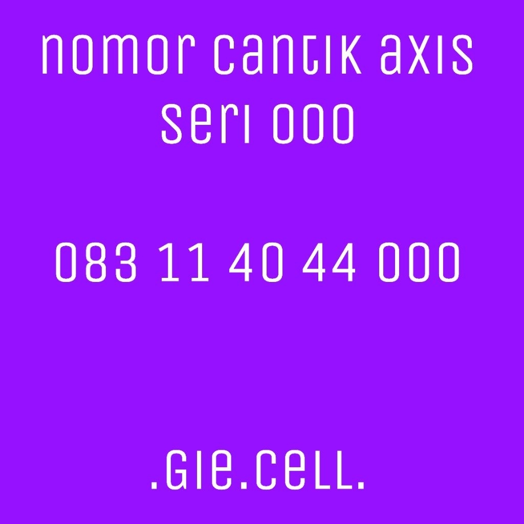 Nomor Cantik Axis