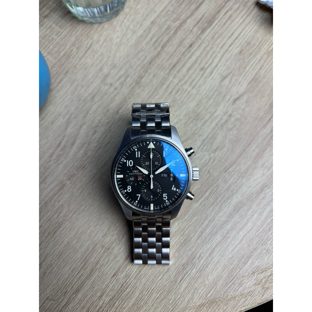 Jam Tangan pria IWC Top Gun Pilot automatic chronograph system 7750