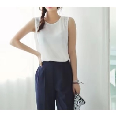 INNER TANPA LENGAN ATASAN WANITA DALAMAN BLAZER BLOUSE INNER KUTUNG