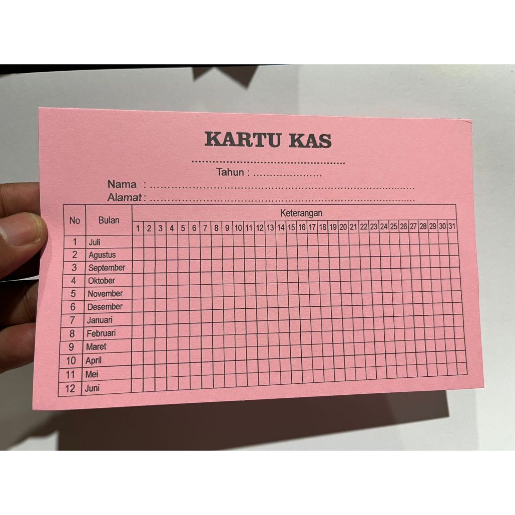 Kartu Kas Warga | Kartu SPP Sekolah | Buku Kas