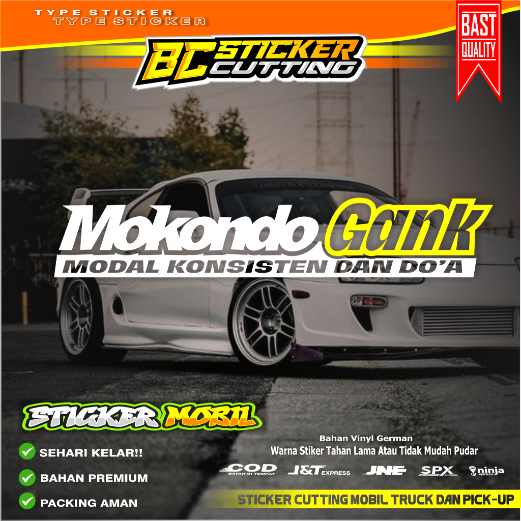 Terbaruu..Stiker Mobil Variasi Kaca Bodi Samping Kata Kata Truk Canter Pick Up Keren Tulisan Mokondo