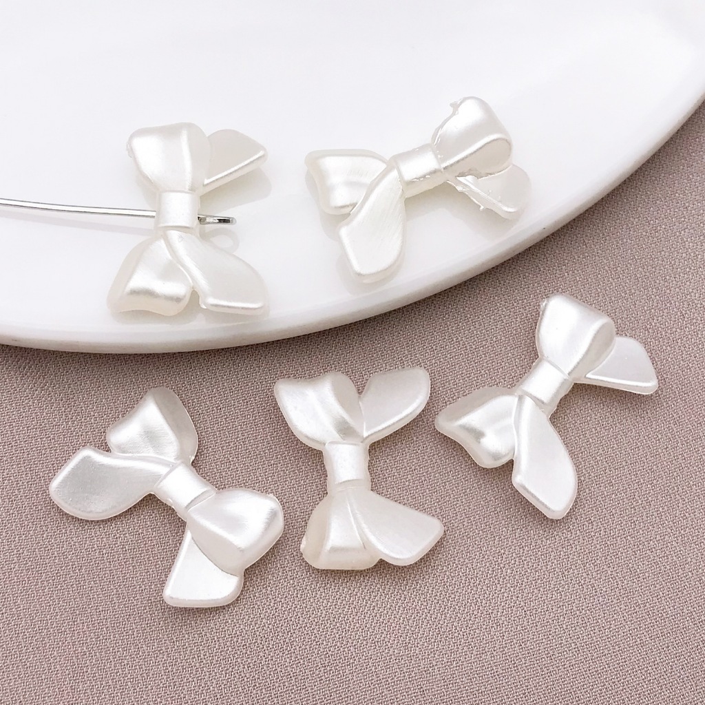 NAUU DIY - Manik Pita Dasi Broken White (BW) Kecil & Besar Manik ABS Aksesoris DIY