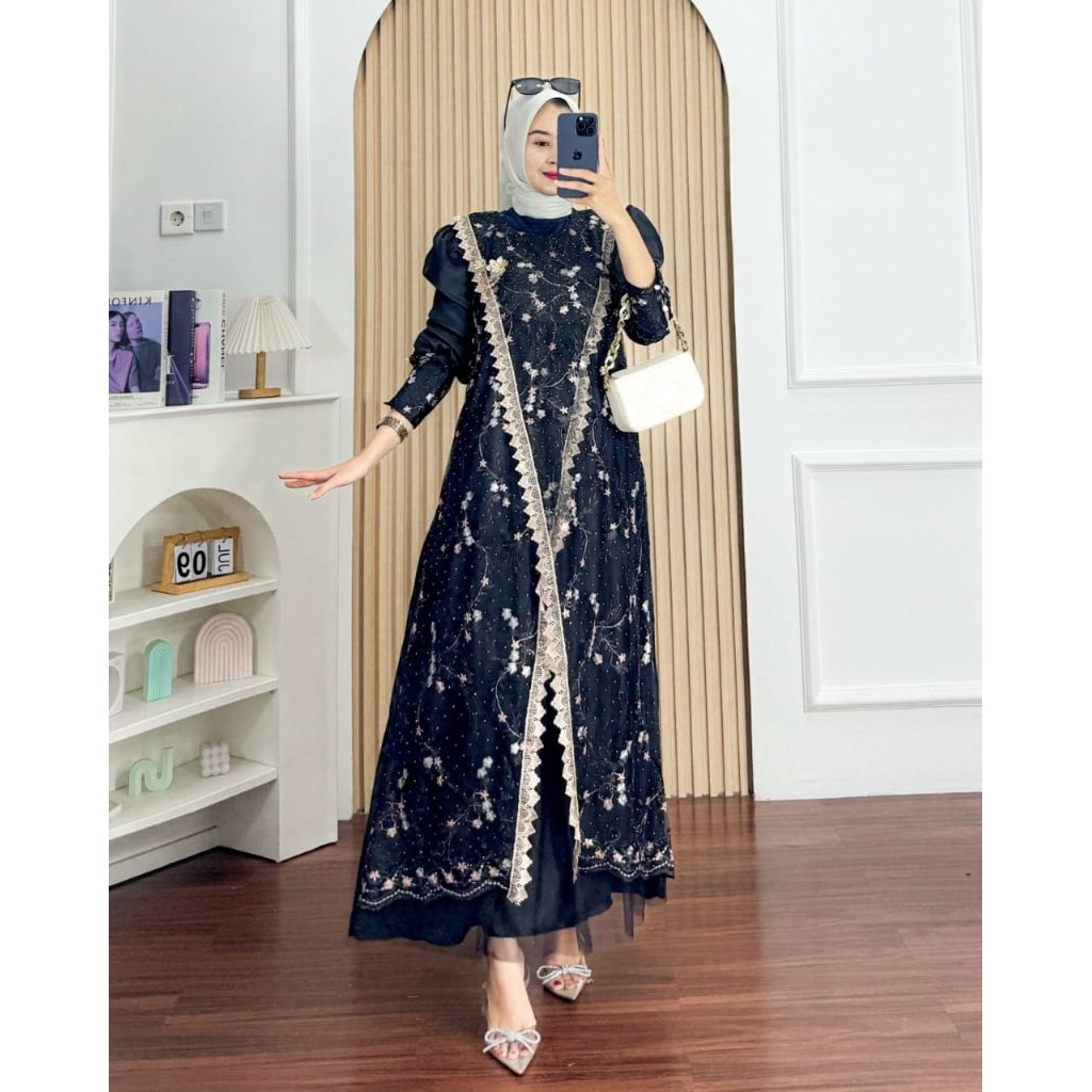 Melisa Dress Gamis Brokat Mewah Gamis Brokat Kondang Gamis Kekinan Gamis Brokat Pesta Pernikahan Gam