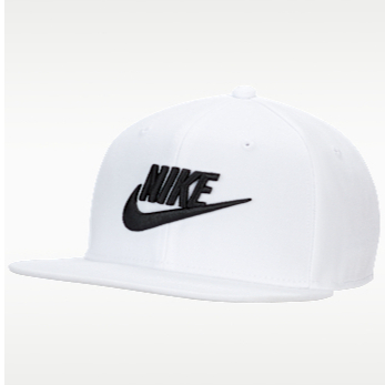 Nike White Snapback Logo Cap