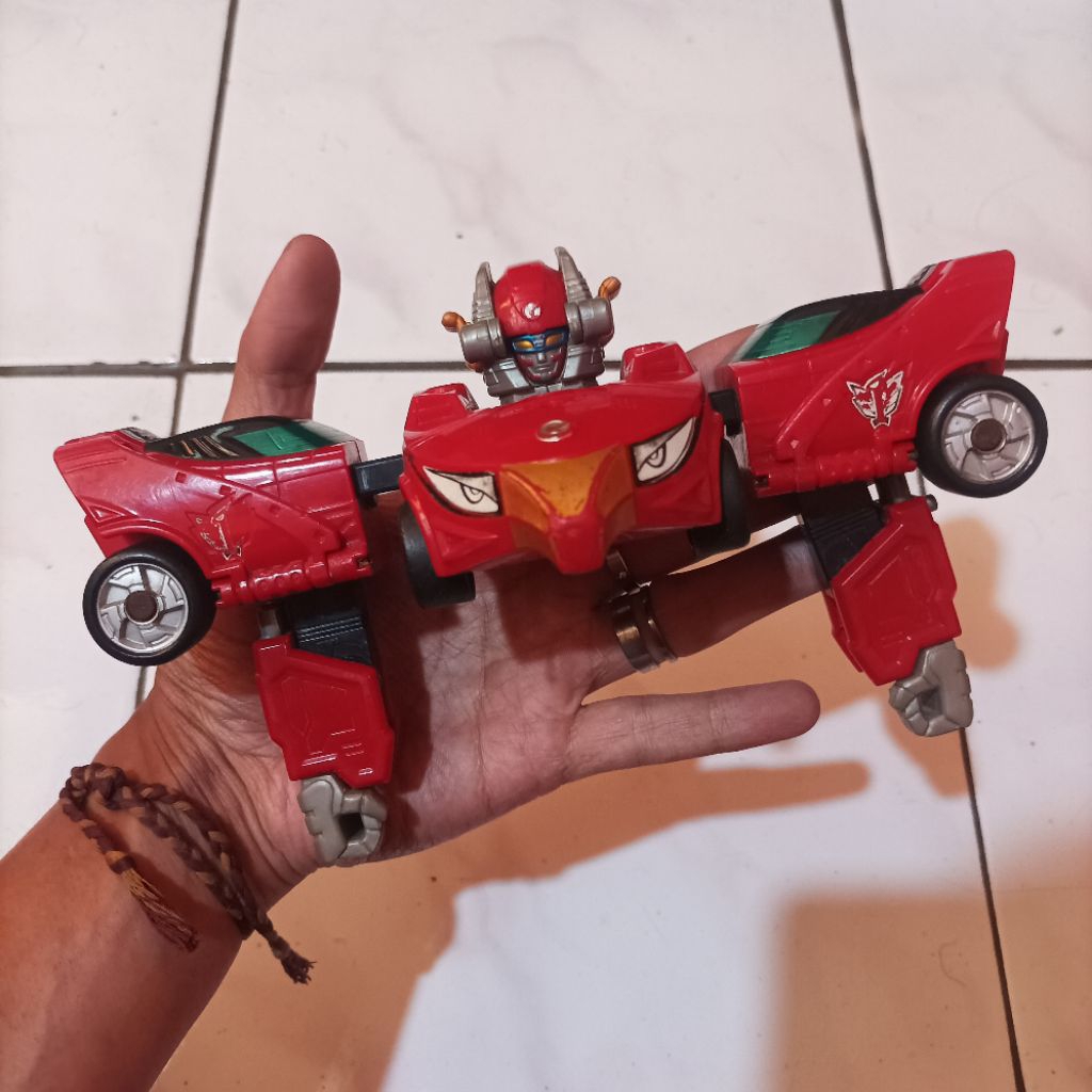 Original Bandai DX Megazord Red Falcon Go Onger Power Rangers Mainan Action Figure