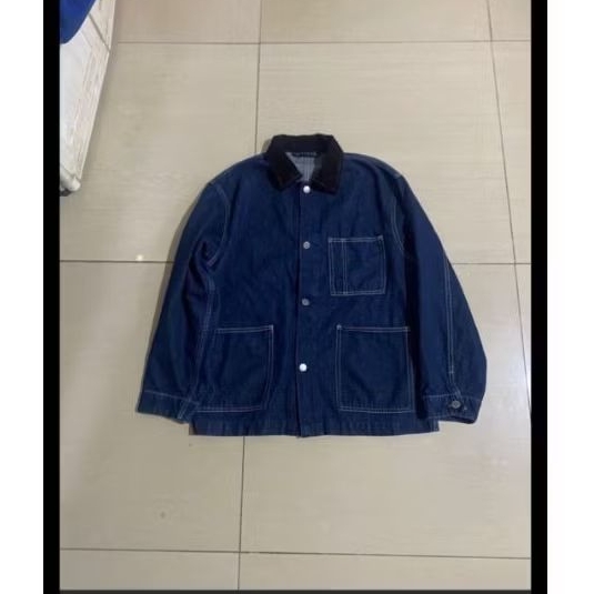 GU UNIQLO CHORE JACKET DENIM CORDUROY