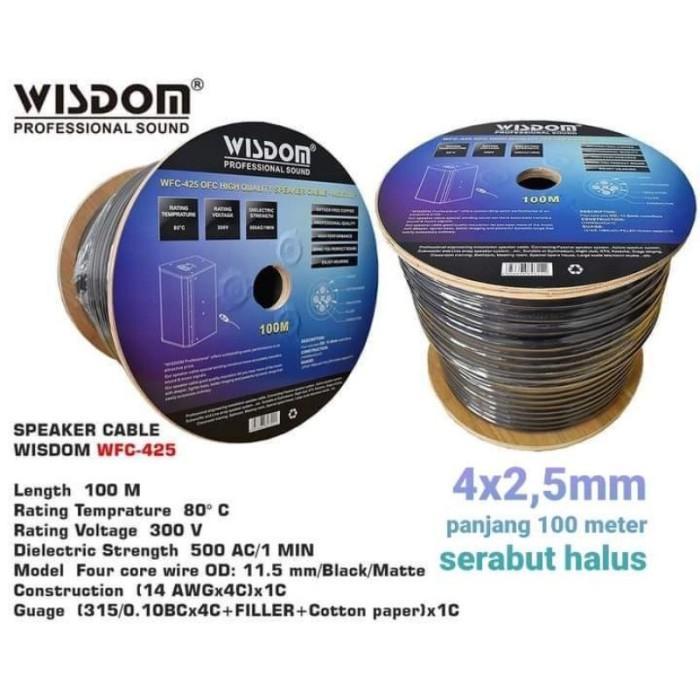 Kabel Speaker Wisdom WFC425 / WFC-425/ WFC 425 4X2 5MM - Original 100 Meter