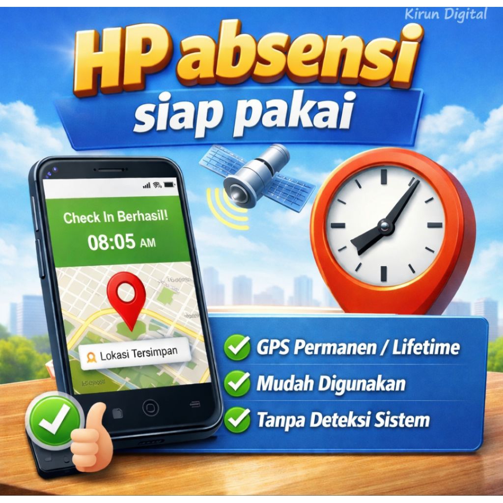 HP Absensi Android Siap Pakai Tanpa Developer Mode & Anti Deteksi