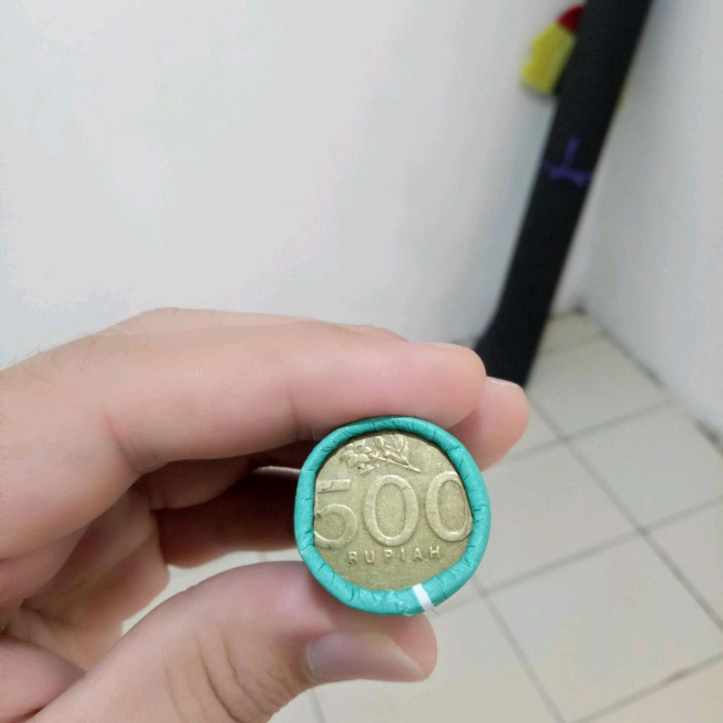 1 roll koin 500 melati lustre tahun 2003