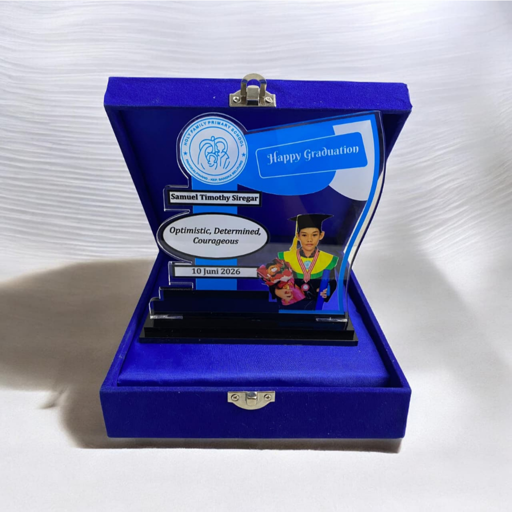 PLAKAT AKRILIK WISUDA PLAKAT GRADUATION (15X10CM, 5MM) CUSTOM WAJAH MURAH HADIAH WISUDA TERKECE